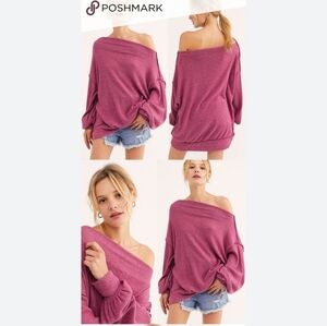 We the Free at Free People Oversized off shoulder top, size large